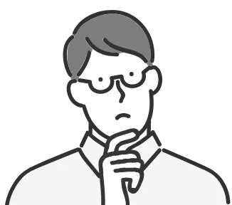 悩んでいる男性のイラスト2