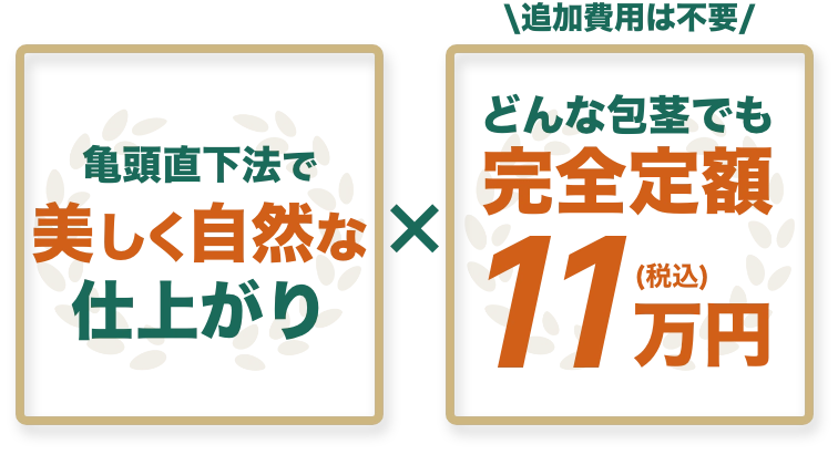 どんな包茎でも完全定額11万円（税込）×亀頭直下法で美しく自然な仕上がり