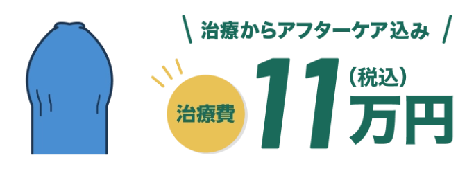 治療からアフターケア込み 治療費11万円（税込）