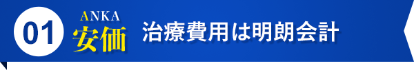 安価 治療費用は明朗会計