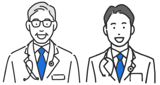 男性医師が二人並んでいるイラスト